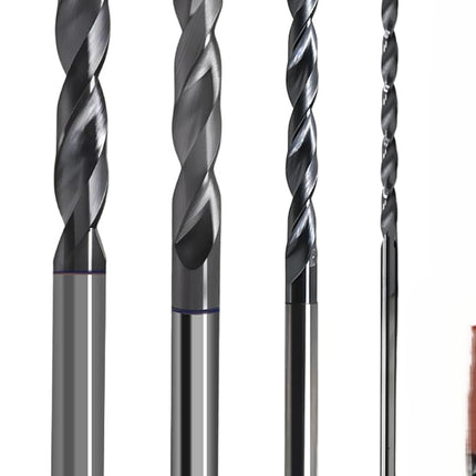 Carbide Drill Bit Set for Hardened Steel Stainless Steel Hot Working Steel Metal 1/16 3/16 1/8 1/4 Inch 4 Pcs CNC Tungsten Solid Carbide Twist Drill Bits Set 135° Point Angle
