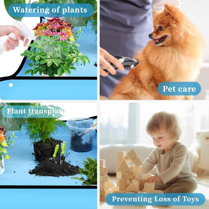 Buyohlic Repotting Mat for Indoor Plant Transplanting and Mess Control Waterproof Potting Mat, Square Planting Tray, Gardening Gifts for Plant Lovers