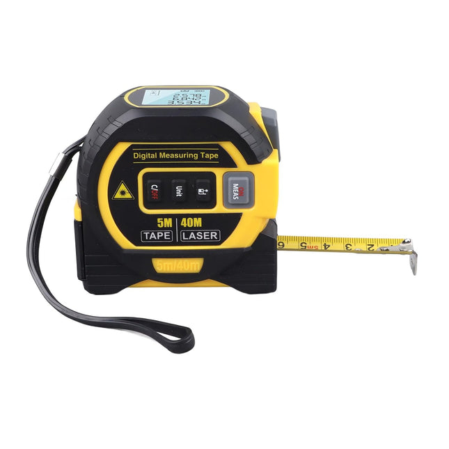 Buyohlic 3-in-1 Laser Tape Measure 196Ft Rechargeable Laser Measurement Tool & 16Ft Measuring Tape Movable Magnetic Hook Pythagorean Mode, Measure Distance, Area and Volume