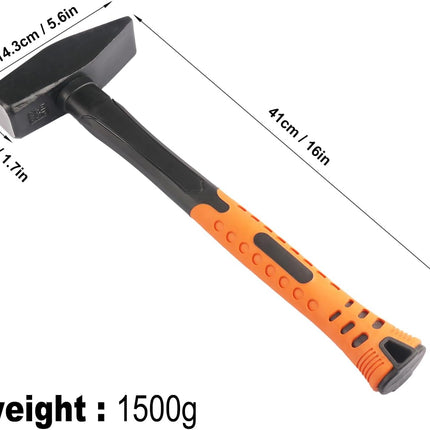 2 Pack 3 lb Cross Peen Hammer, 3 Pound Cross Pein Hammer for Metalworking, Blacksmithing, Construction, Home Improvement, and Any Metal Fabrication Projects That Require Precision Striking