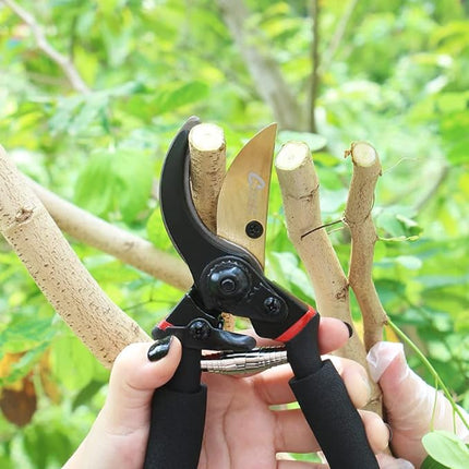 Buyohlic International 8'' Inches Shears for Gardening, Garden Hand Shears Scissors , Professional Bypass Pruner Garden Clippers