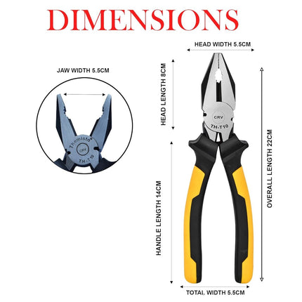 8 Inch Combination Plier CRV (YELLOW)