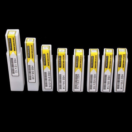 1/8" 3/16" 1/4" 5/16" 3/8" 1/2" high Speed Steel HSS 4 Flute Straight End Mill Cutter 5/32" 1/16" Set of 8