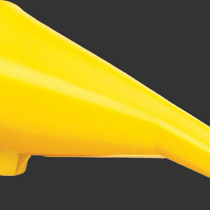 Plastic Funnel for Type I Metal Safety Cans, 5"x 7"x 12", Made of Chemically Resistant High-Density Polyethylene, Yellow,