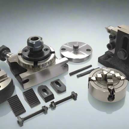 4"/ 100 mm Regular Rotary Table With Small Chucks and back Plate