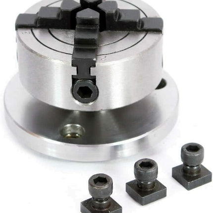 Small Chucks for 3" I 80 mm & 4" Inch I 100 mm Rotary tables with Steel Back Plates and Mini Lathes