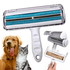 Reusable lint roller removing pet hair from clothes