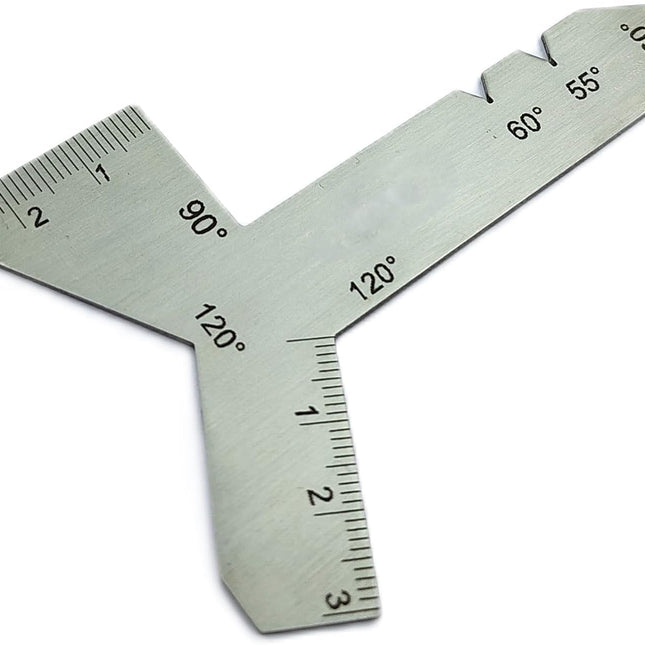 Stainless Steel Universal Grinding Gauge 55, 60, 90, & 120 Degrees Angle Tool