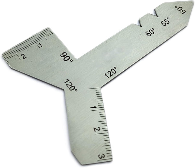 Stainless Steel Universal Grinding Gauge 55, 60, 90, & 120 Degrees Angle Tool