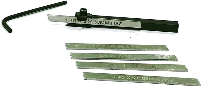 Mini Cut Off Parting Tool Holder With 4 Spare Knurls for Unimat, Seig, Emco, Proxxon's, Grizzly Small Lathes