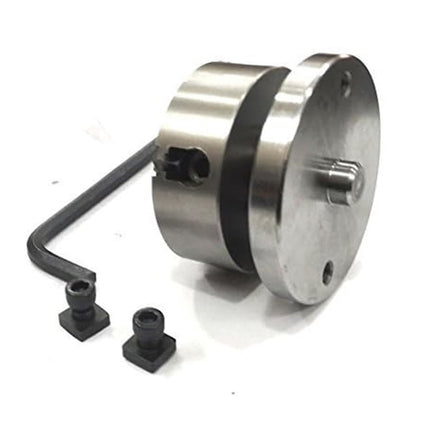 Rotary Table With 70 mm 4 Jaw Independent Chuck and back Plate