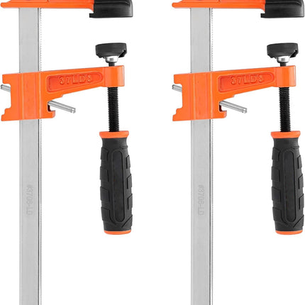 6" Bar Clamp Set, 2-Pack Steel F Clamp Light Duty, 300 lbs Load Limited, for Woodworking, Metalworking, DIY