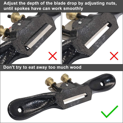 2pcs 9" 10" Adjustable Spokeshave with Flat Base, 4pcs Replacement Blades and 4-Way Rasp File, Spokeshave Woodworking Tool, Perfect for Wood Craft, Planing Trimming, Deburring Tools