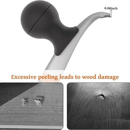 Professional 2-1/2" Tungsten Carbide Scraper - Extra Long Double-Sided Blade for Removing Paint, Epoxy, Rust, Adhesive & Carpet Glue - Heavy Duty Ergonomic Scraper Tool