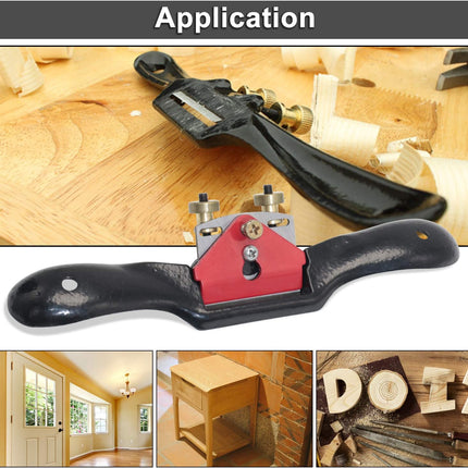2pcs 9" 10" Adjustable Spokeshave with Flat Base, 4pcs Replacement Blades and 4-Way Rasp File, Spokeshave Woodworking Tool, Perfect for Wood Craft, Planing Trimming, Deburring Tools