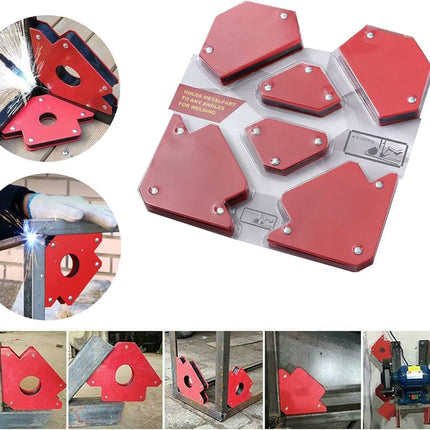 Buyohlic6pc Multi Angle Magnetic Welding Holder Clamps Set 2x3 Inch Arrow, 2x Triangle, 2x Mini,Welding tools