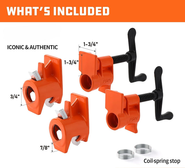 2-Pack 50 Wood Gluing Pipe Clamp Fixture for 3/4 Inch Black Pipe