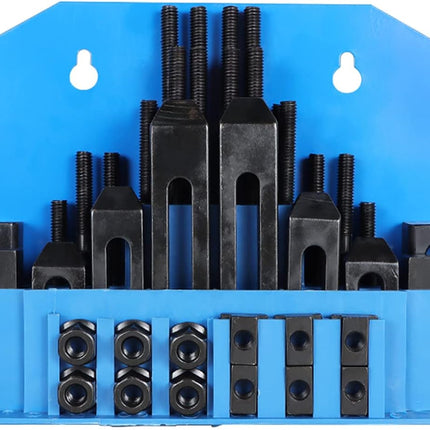 58-Pack Pro-Series 1/2In T-Slot Hold Down Clamp Clamping Kit Replacement for Bridgeport Mill Set Up Set 3/8In-16 Stud