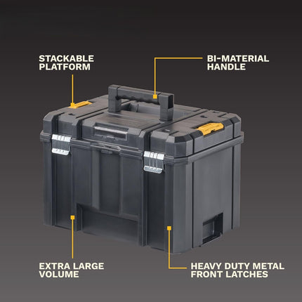 Tool Box, Extra Large Design, Removable Tray for Easy Access to Tools, Water and Debris Resistant