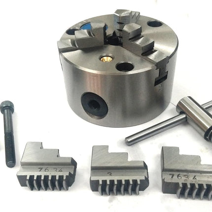 80 mm Chucks  for 3" I 80 mm & 4" Inch I 100 mm Rotary Tables & Small Bench Top Lathe Machines (Copy)