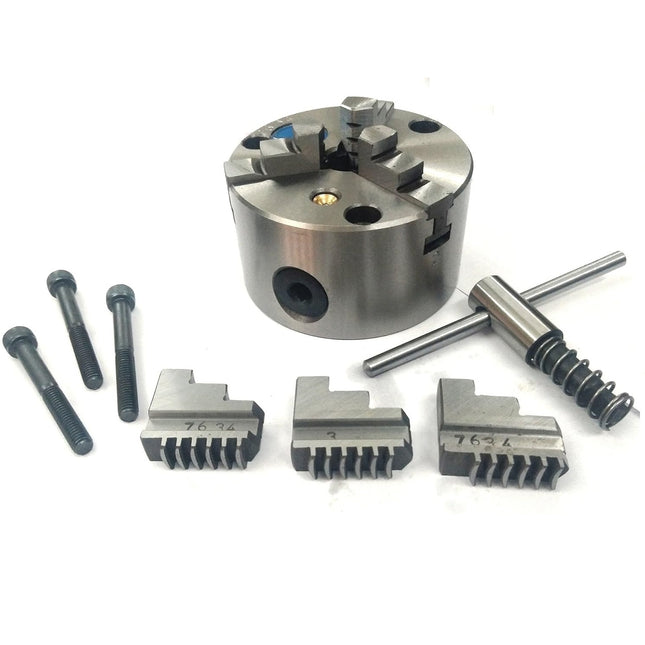 80 mm Chucks  for 3" I 80 mm & 4" Inch I 100 mm Rotary Tables & Small Bench Top Lathe Machines (Copy)