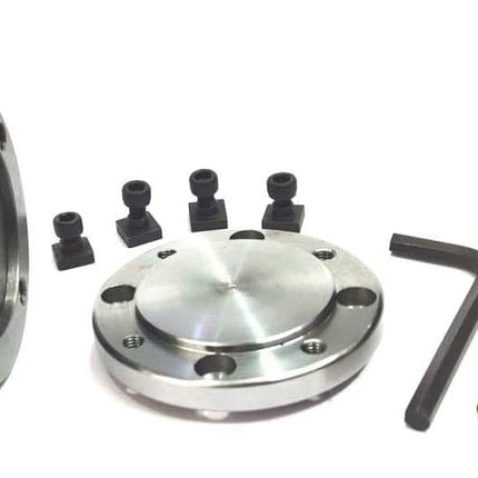 80 mm Chucks with Back Plate for 3" I 80 mm & 4" Inch I 100 mm Rotary Tables & Small Bench Top Lathe Machines