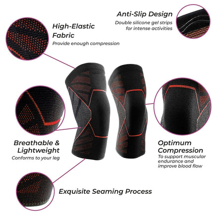 Nylon Knee Support, Knee Caps, Knee Brace For Knee Pain Relief Products, Knee Pad Leg Sleeves, Gym Squats Knee Belt Knee Support For Men and Women