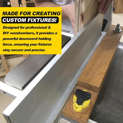 MagJig 95 Magnetic Woodworking and Welding Base Clamp Holder for Wood Working Supplies, Accessories, Tools and Equipment, Magnet Switch with On/Off Capabilities, 95 lb Holding Force, Yellow