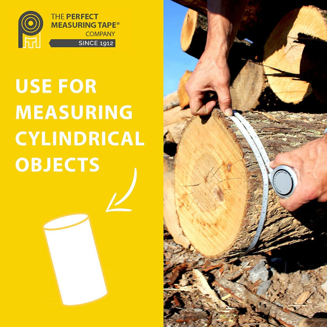 Perfect Pi Diameter Circumference Tape Measure - Imperial and Metric Tape Measure 1/2-inch by 12ft / 3.5m Use for Measuring Cylindrical Objects (Pipe Tape, Tree Tape)