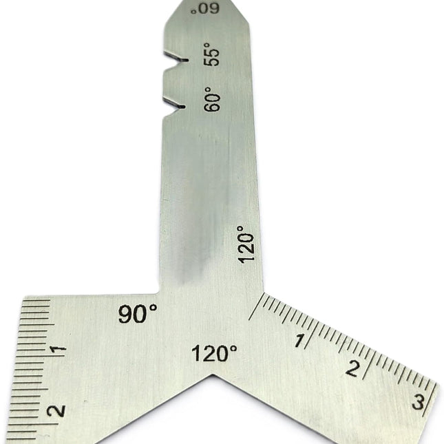 Stainless Steel Universal Grinding Gauge 55, 60, 90, & 120 Degrees Angle Tool
