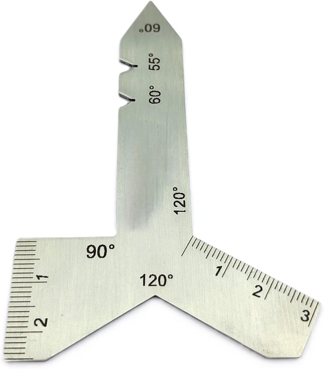 Stainless Steel Universal Grinding Gauge 55, 60, 90, & 120 Degrees Angle Tool