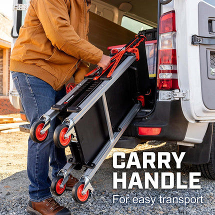 3 Shelf Heavy Duty Folding Jobsite Cart - 300-lb Capacity