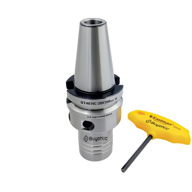 Hydrogrip Chuck Adaptor Holder BT40 Shank II Cutter Diameter 20 x 100 mm Long II Balanced upto 25000 RPM