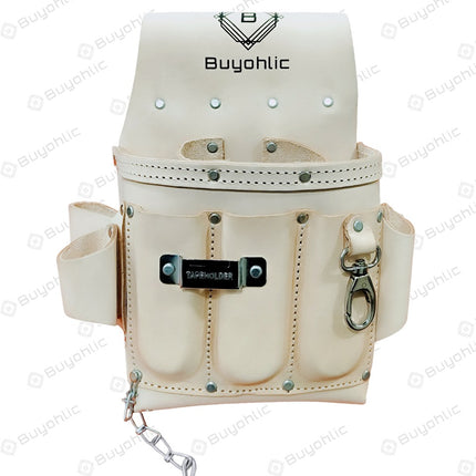 Electrician Tool Pouch Bag , Professional Multi-Pocket Organizer I Top Grain Leather