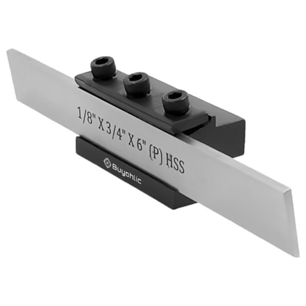 Lathe cut off tool holder front angle view