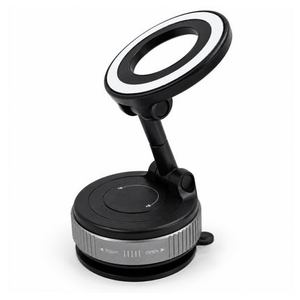 360° Vacuum Magnetic Phone Holder – Hands-Free Suction Cup Car Mount for Windshield, Dashboard & Mirror