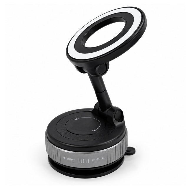 360° Vacuum Magnetic Phone Holder – Hands-Free Suction Cup Car Mount for Windshield, Dashboard & Mirror