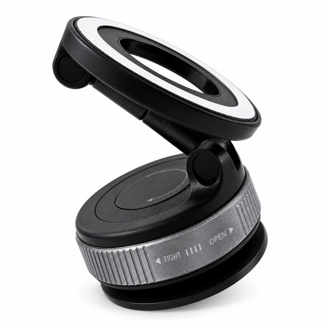 360° Vacuum Magnetic Phone Holder – Hands-Free Suction Cup Car Mount for Windshield, Dashboard & Mirror