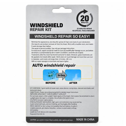 DIY Windshield Repair Kit for Chips & Cracks