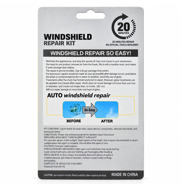 DIY Windshield Repair Kit for Chips & Cracks