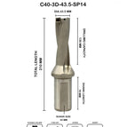 Dia 43.5 mm~3D~40 mm Shank