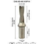 Dia 46.5 mm~4D~40 mm Shank