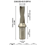 Dia 43.5 mm~5D~40 mm Shank