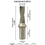 Dia 46.5 mm~5D~40 mm Shank