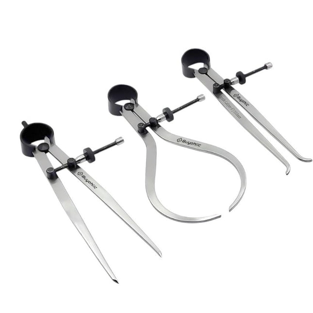Set of 3 Pieces Spring Caliper Set - Inside, Outside & Divider Measuring Tool