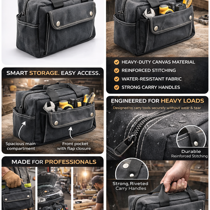 Canvas All Purpose Military Style Duffle Bag, Water-Resistant, Double Zipper Closure, heavy Duty