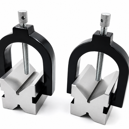 Hardened Tool Steel Vee V Block Pair Set with Clamps