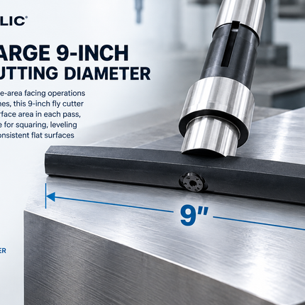 Buyohlic Large 9-Inch Fly Cutter, Single Insert Milling Cutter~Rigid Construction & Balance Design