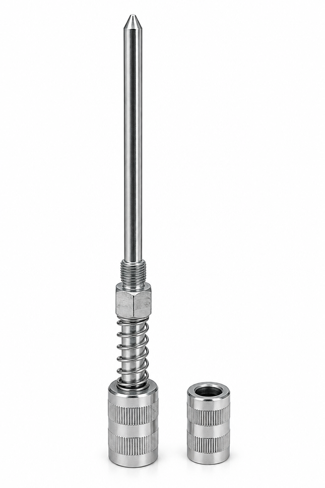 Needle Nose Grease Gun Adapter 4''-1/8'' Inch NPT Long Reach Grease Fitting Extension with Standard & Wide