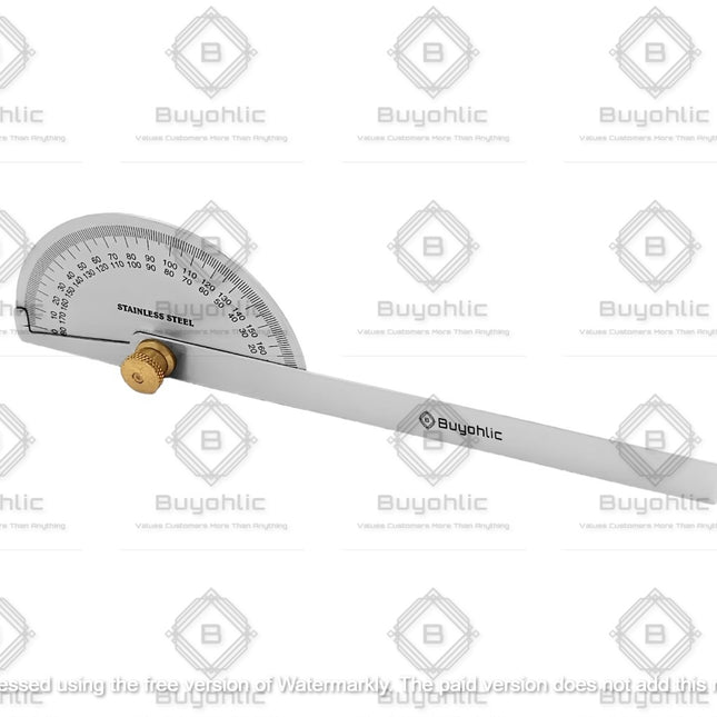Buyohlic Stainless Steel Protractor 0-180 degrees Machine Tools